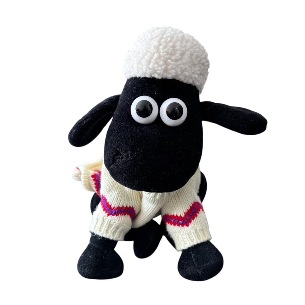 Vintage Shaun The Sheep Plush, Wallace and Gromit Plush 1989